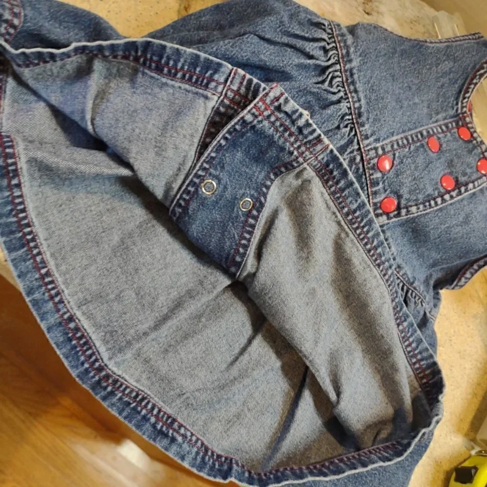 👍 Gymboree Jean Jumper Dress Size Small K1